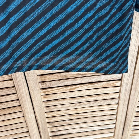 New Direction Woman Striped Black and Blue Women's Long Sleeve Top Size 2X - Picture 5 of 9